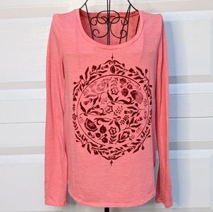 Lucky Brand embellished long sleeve top size S
